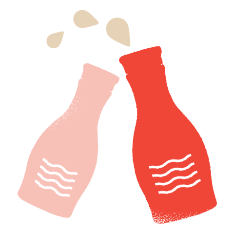 An illustration of two Califia bottles